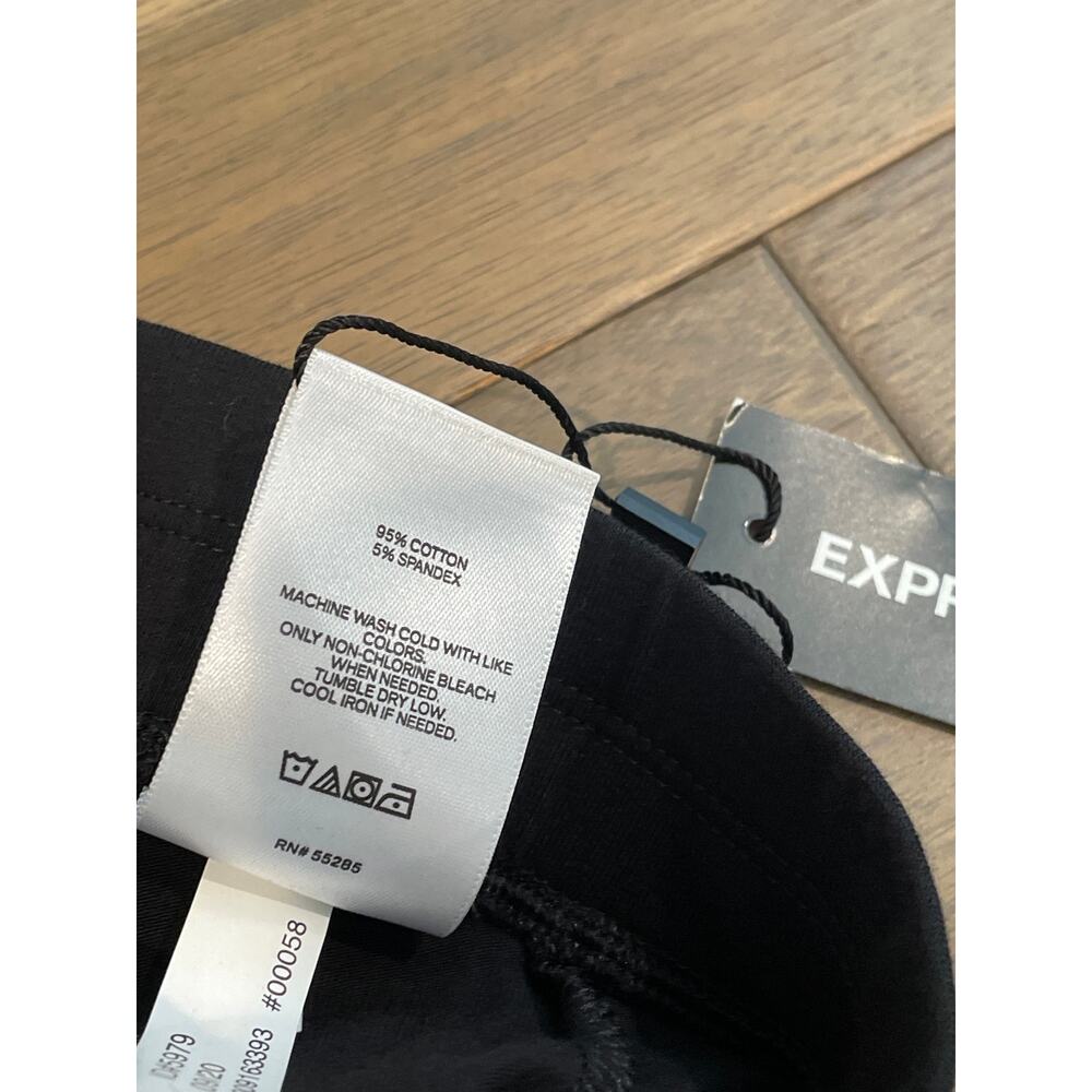 Express XS Black Stretch Leggings NWT Cotton Blend - Picture 4 of 8